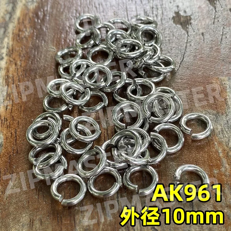 

300 Sets AK961 Pure 304 Stainless Steel Key Ring, Corrosion Resistance, Rust Resistance, Outer Diameter 10mm