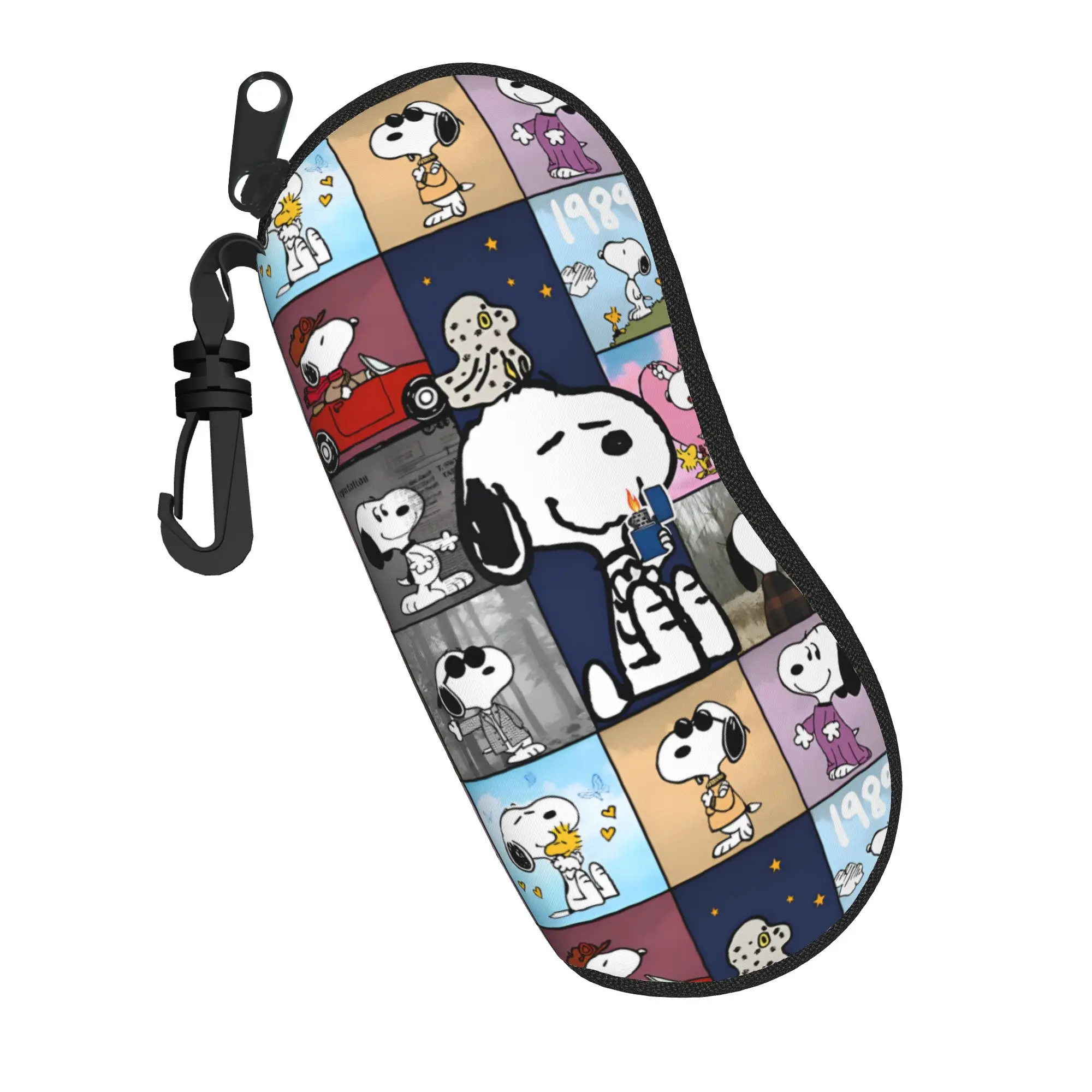 

Cute Snoopys Merchandise Glasses Case for Girl Boy Travel Box Peanuts Comic Lover Glasses Storage Box Cartoon Sunglasses Box