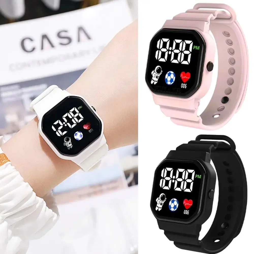 Fashion LED Digital Watches Spaceman Waterproof Sport Watch Silicone Strap Electronic Wristwatch Children Boys Girls Gifts