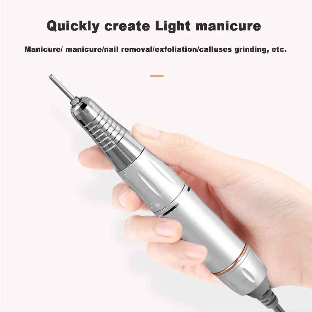 Elektrische Manicure Boorinstallatie 35000 Rpm Ingebouwde 50W Oplaadbare Draagbare Elektrische Nagelvijl Polijstmachine Slijpapparaat Nail Tool