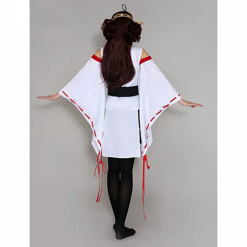 Colección Anime Kantai Top Shimakaze Plaid Cosplay disfraz vestido tipo kimono