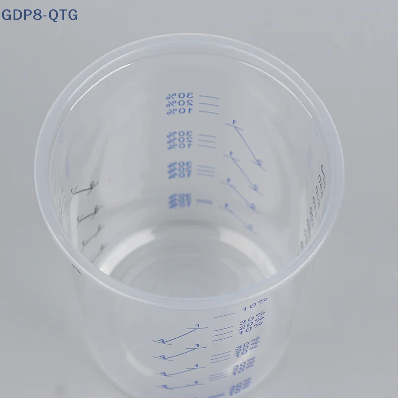 Venda quente 10/50 pçs mistura de tinta copo calibrado copos de mistura de tinta plástica 600ml potes de mistura