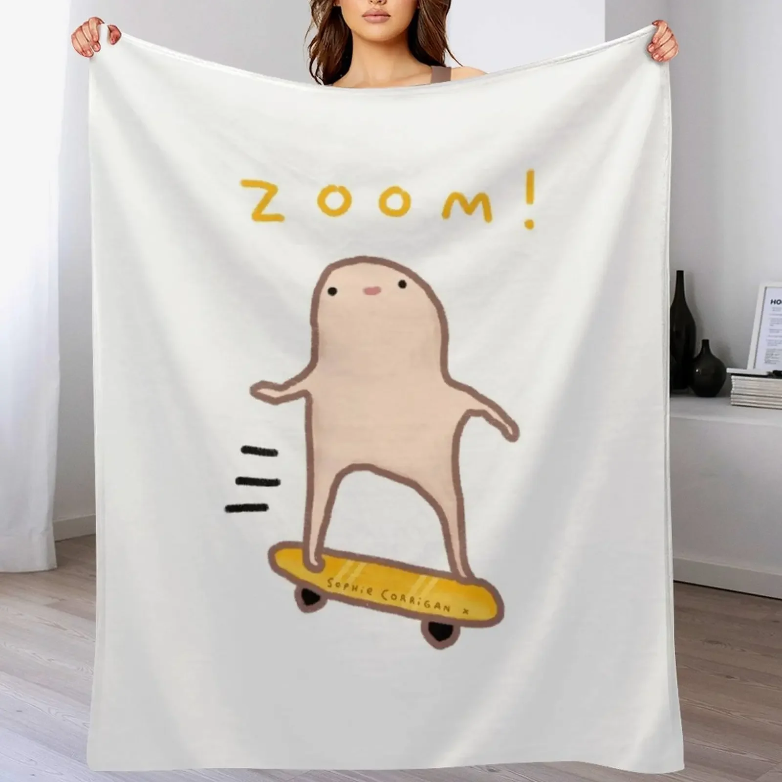 Honest Blob - Zoom! Throw Blanket Weighted blankets and throws bed plaid Blankets