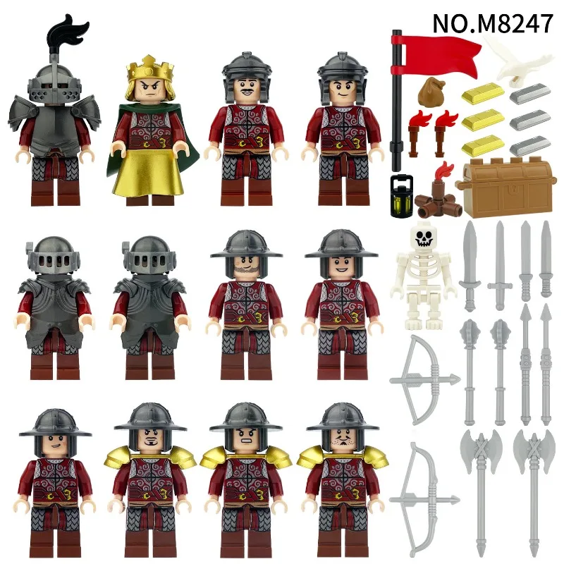 

M8247 Compatible LEGO Building Block Series RohanKnight Minifigures WeaponEducational Educational Educational Building Block Toy