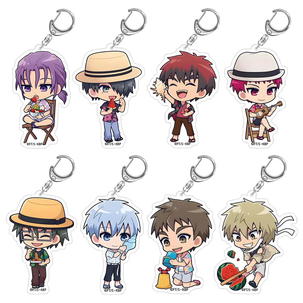 Kuroko's Basketball Kazunari Takao Teppei Kiyoshi Makoto Hanamiya Yukio Kasamatsu Riko Aida Chibi Acrylic keychain Bag pendant