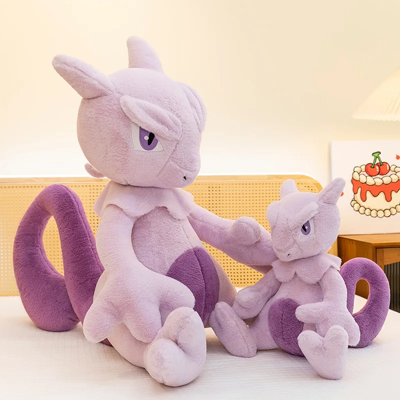 Pokemon Mewtwo Mew Plush Toys Pokémon Anime Plushie Dolls 32-80cm Kawaii Cartoon Soft Pillow Stuffed Birthday Gifts for Children