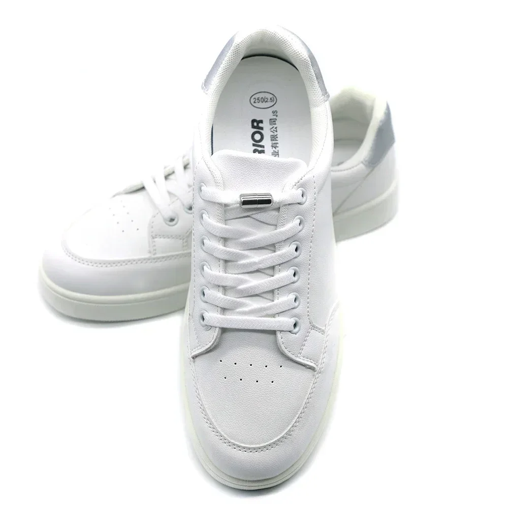 Elastic Shoe Laces For Sneakers Flat Shoelaces Without Ties Laces Metal Capsule Lock Quick Wear Lazy ShoeLace 16 Color image 3