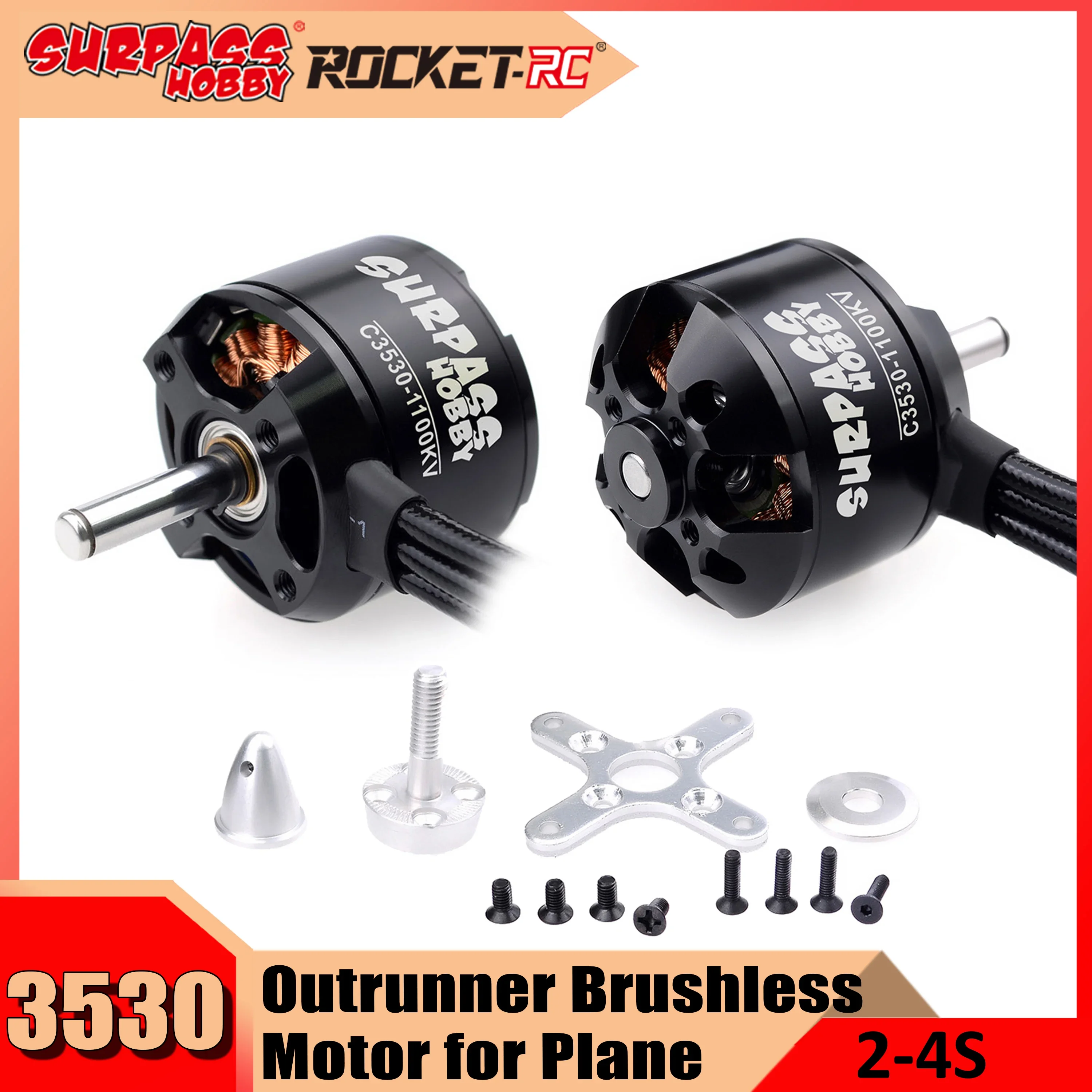 Бесщеточный двигатель Surpass Hobby 2808 C3530 1100KV 1400KV 1700KV для радиоуправляемой модели дрона с неподвижным крылом самолета вертолета FPV