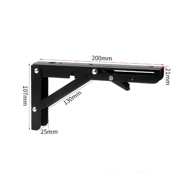 1pc Heavy Duty Folding Shelf: 90° Decorative Table with Adjustable Angle & High-Quality Metal Wall Storage Bracket
