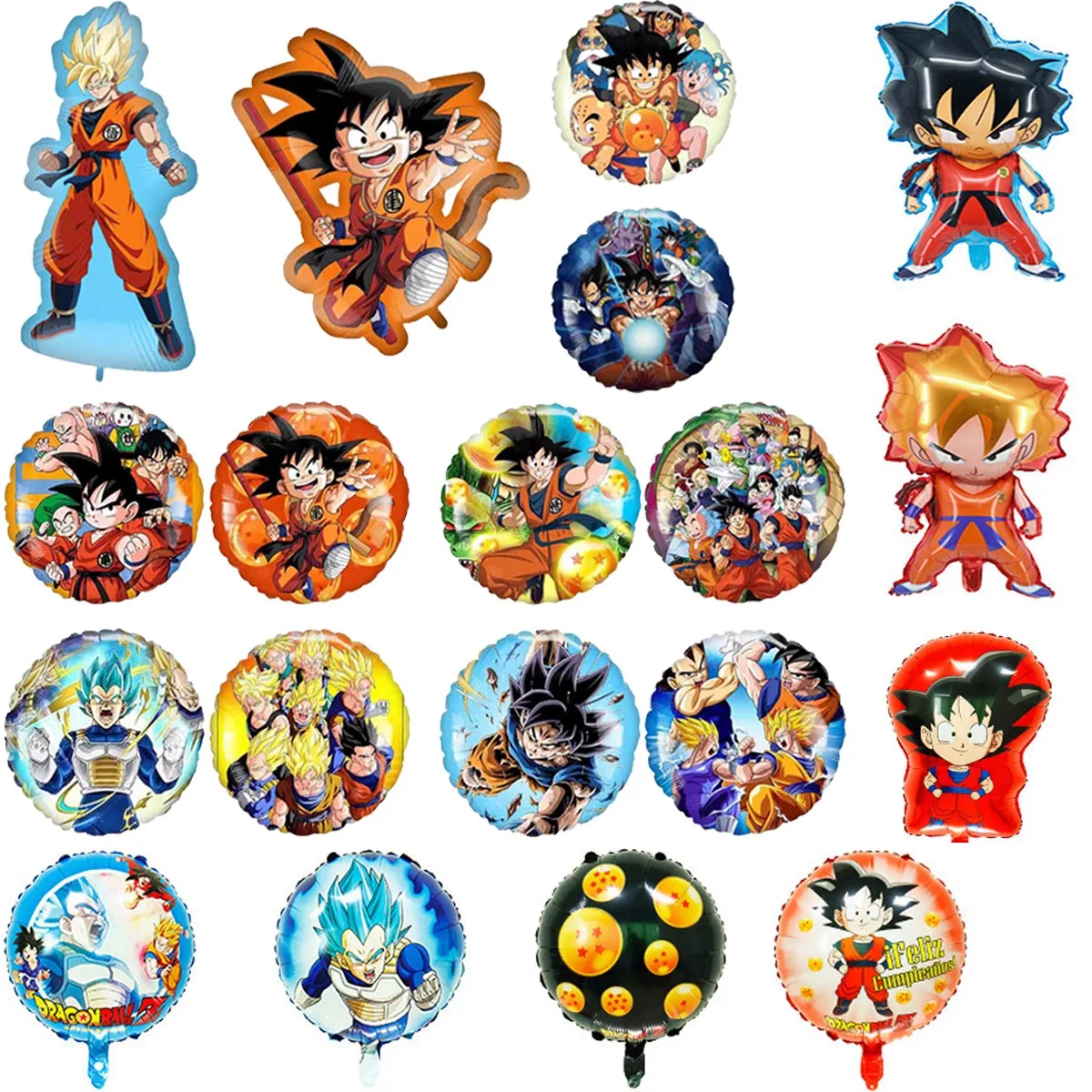 Dragoned Balls Z Kakarotto Cartoon Anime Aluminum Film Helium Anime Balloon Boys Happy Birthday Party Decoration Supplies Ballon