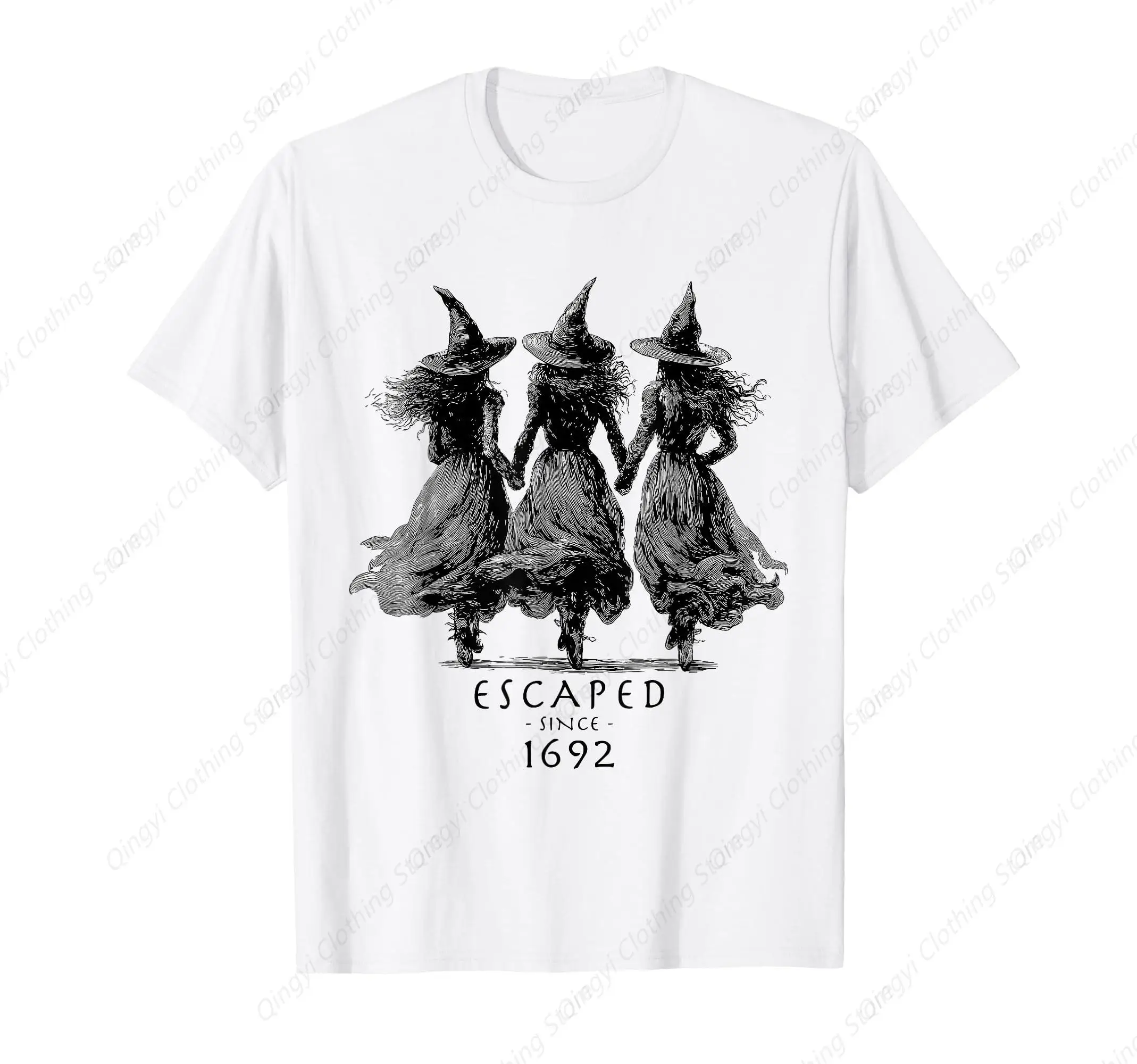 

Escaped Since 1692 Halloween Witch Salem T-Shirt