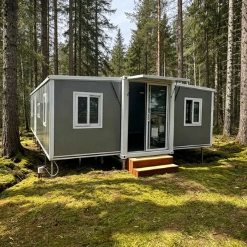 Modular Foldable Container House Prefabricated Portable Home 20ft Flat Pack Mobile Living Office Steel Sandwich Panel