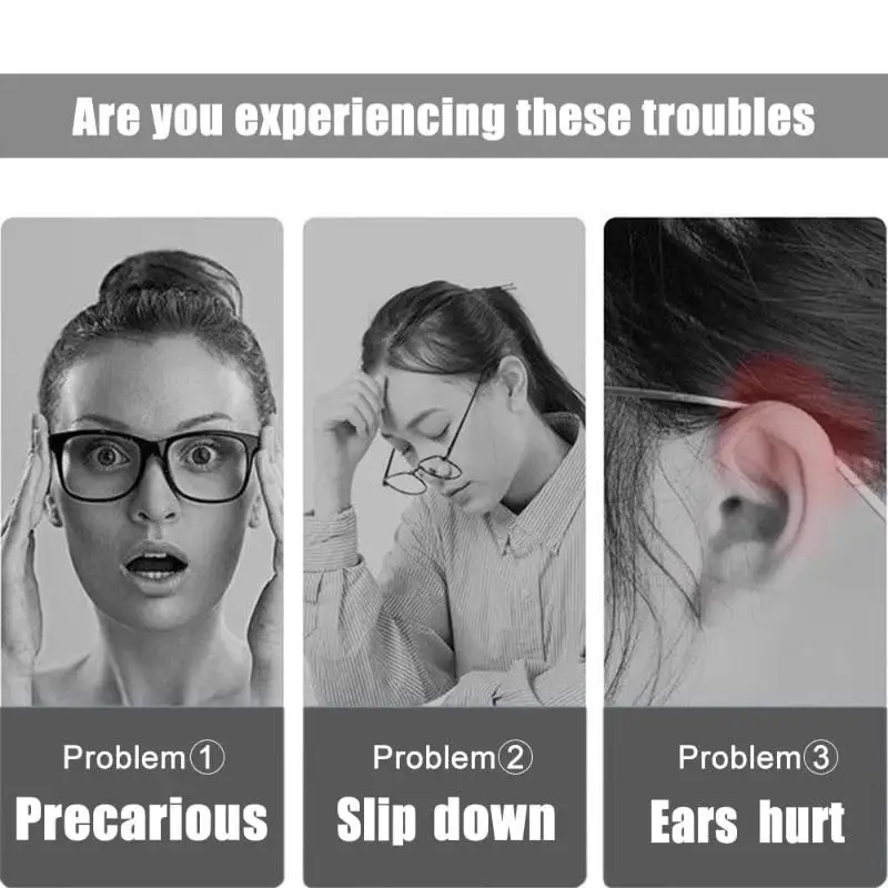New 2 Pairs Anti-Slip Eyeglass End Temple Tips Silicone Frame Leg Glasses Retainer Cushion Ear Sock Sleeve Comfort Eyewear - view 5