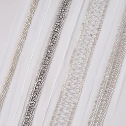 Clothing accessories, rhinestone DIY hand beaded lace webbing accessories.