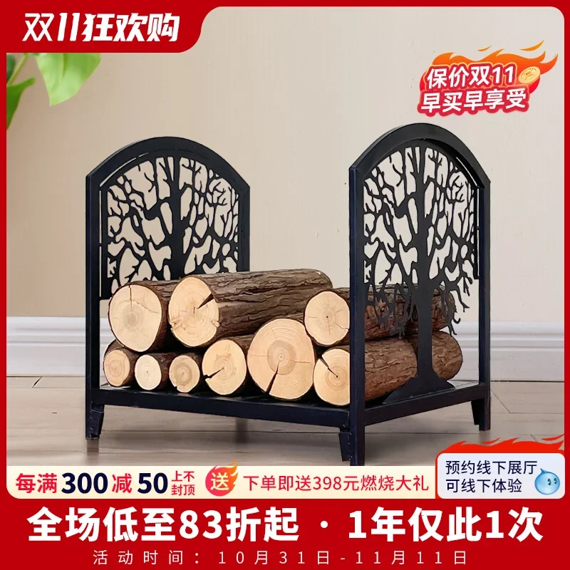 

Firewood basket for wood-burning fireplace, firewood basket for wood-burning real fire fireplace, wrought iron firewood basket