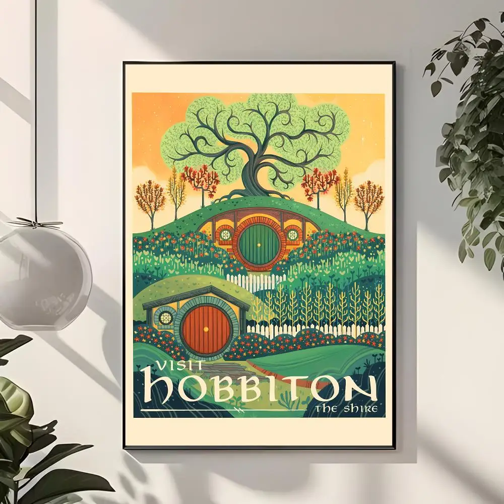 Epic Fantasy Movie T-The Hobbiton The Shire Poster  Classic Home Interior Design & Modern Wall Decor Art Collection