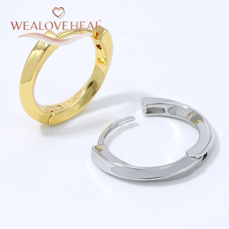 ohrringe, ohrringe damen, 18K Vergoldete Messing Gedrehte Huggie Creolen für Damen Glatt Hochglanzpoliert Geometrisch Minimalistisch Alltagsschmuck Geschenk – Detail 18