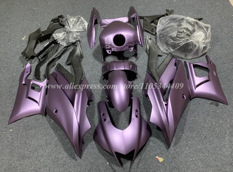 NEW ABS Fairings Kits Fit For Yamaha R3 19-23 R25 2019 2020 2021 2022 2023 Bodywork Set Custom Purple Matte