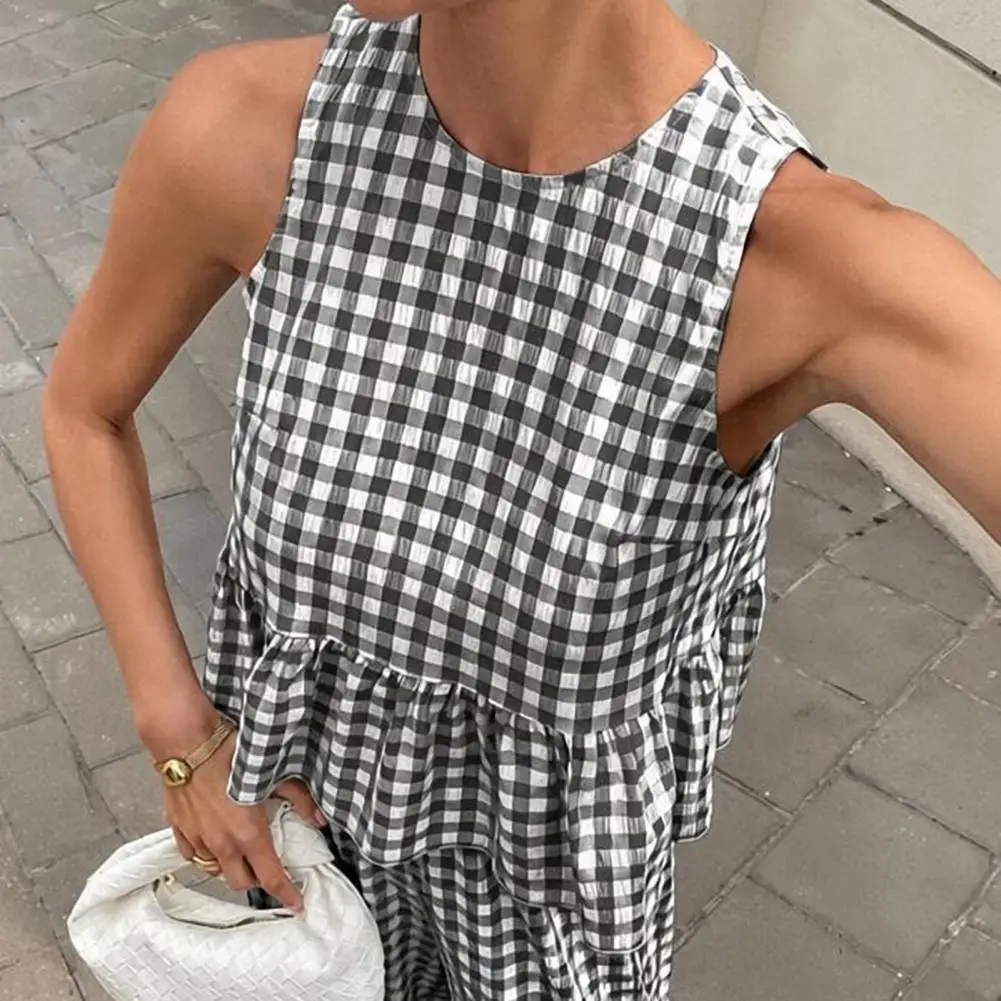 

Fashion Pants Slim Fit Pants Set Women Trendy O-neck Off Shoulder Sleeveless Blouse Suit Summer New Daily Office Ruffle Outfit