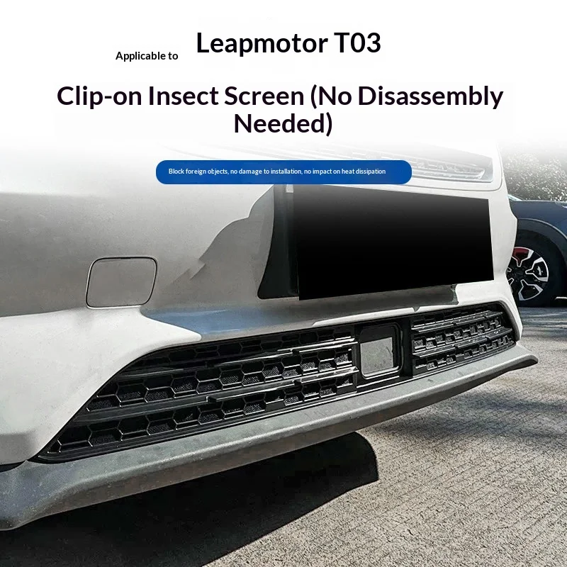 

For Leapmotor T03 Removable Clip On Car Front Grille Decorative Dustproof Anti Catkin Mesh Insect Screen