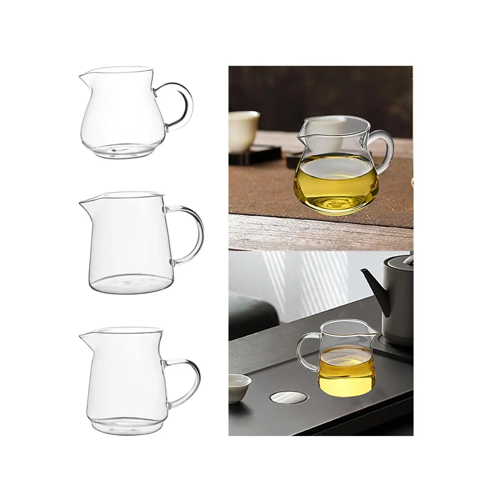 Glass Creamer Pitcher Glassware Serving Pitcher Teapot Sauce Cup Mini Carafe Coffee Mug for Tea Beverage Coffee Syrup Espresso