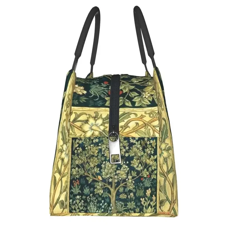 Tree Of Life By William Morris Thermal Insulated Lunch Bag Women Floral Textile Pattern Portable Lunch Container Meal Food Box