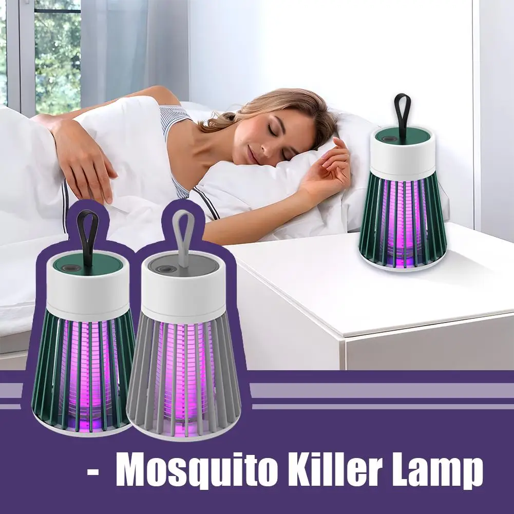 Mosquito Killer Lamp USB Charging Camping Lighting LED Color Lamp 2 Fly Electric Killer Mosquito Bug Zapper Insect C4F6