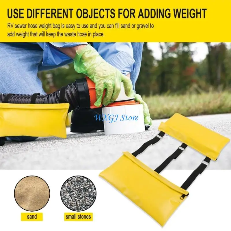 

37JE Leakproof Motorhomes Sewer Hose Fastening Device Reinforced PVC Construction Ensures Stable Campsite Setups Accessories