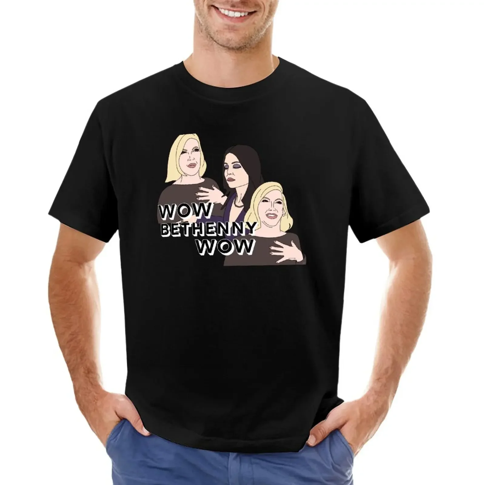 Wow, футболка бетэнни Вау, летняя одежда, винтажная одежда, футболки для мужчин с графическим рисунком