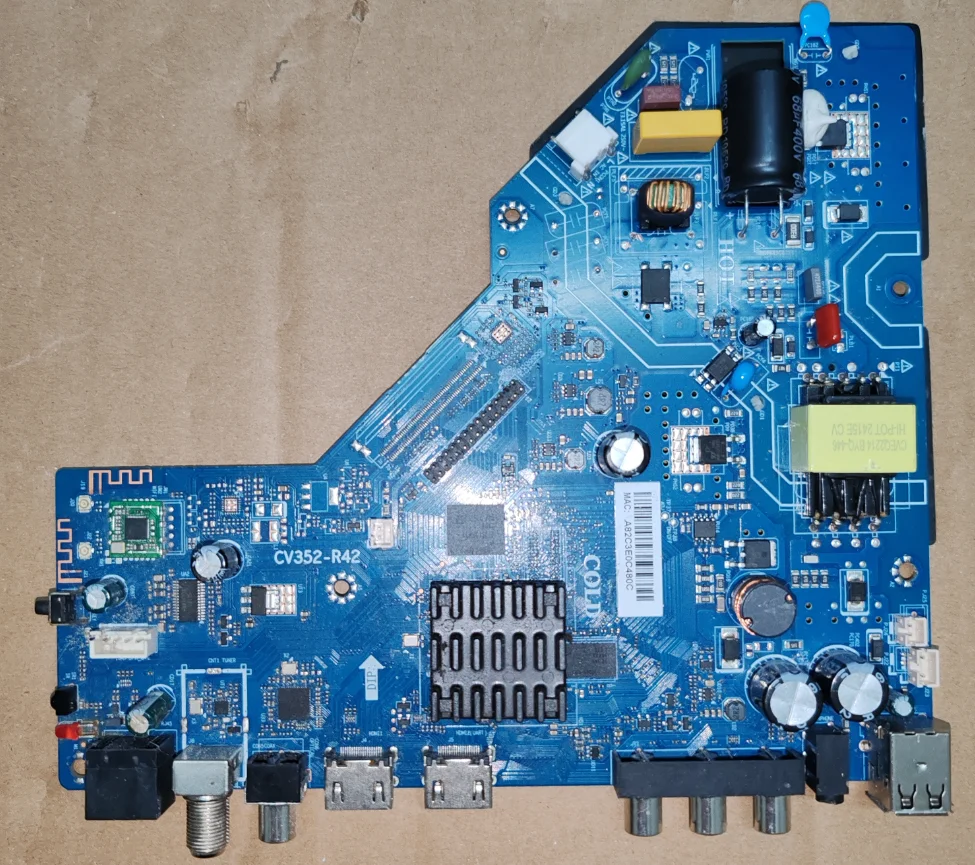 

CV352-R42 WiFi network TV motherboard, physical photo, tested for 1G+8G 30--42v 600ma