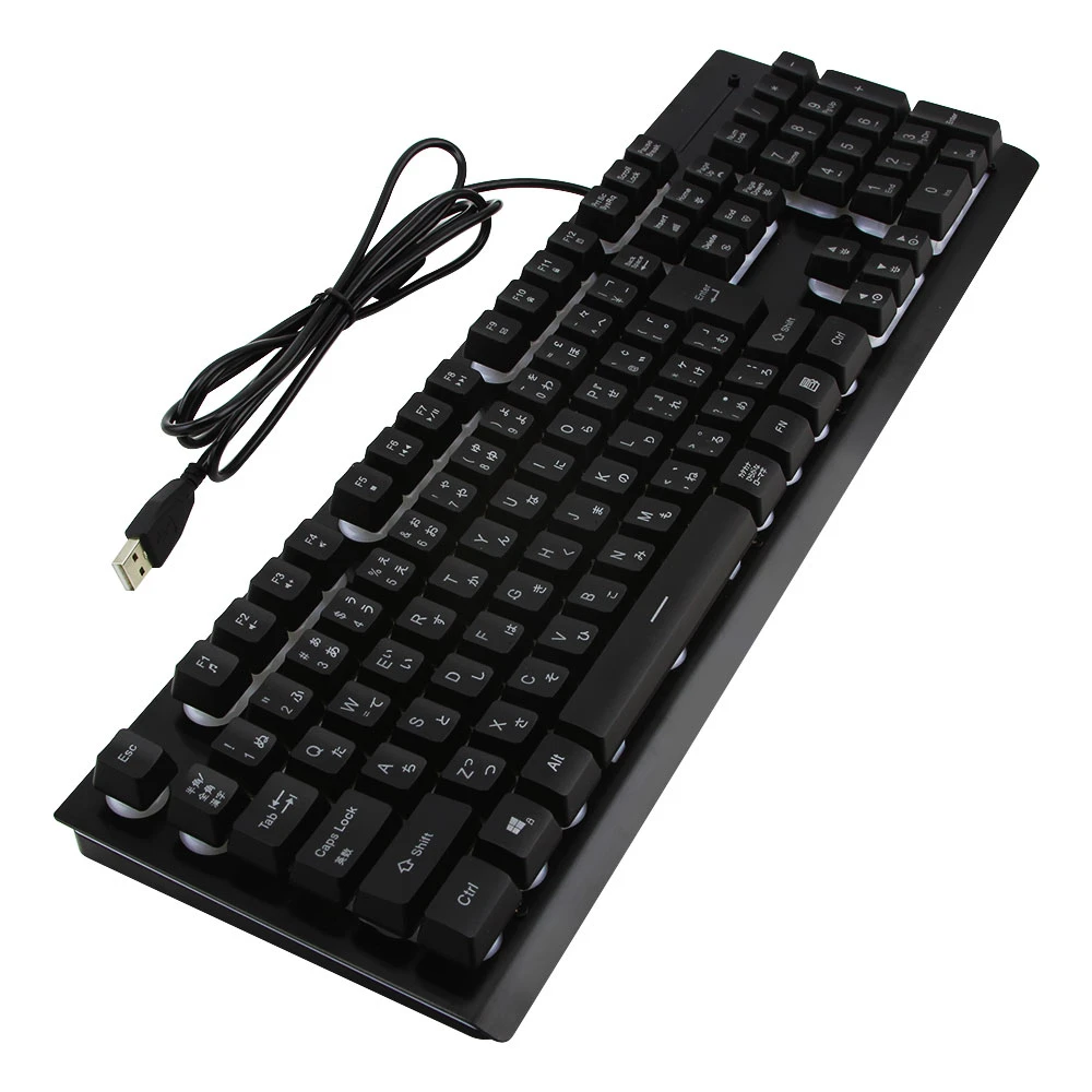 Imagem -02 - Chyi-teclado Japonês do Jogo do Metal com Luminoso do Rgb Keycaps com Fio do Computador Impermeável Ergonômico 106 Chaves Usb