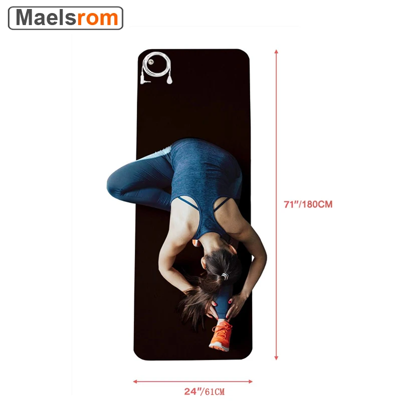 71x24 Inch Earth Connected Conductive Carbon Mat with15 Foot Cord May Help Lower Inflammation Yoga Mat Exercise Fitness Pad