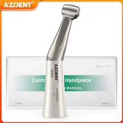 1PC AZDENT Dental Low Speed Handpiece 1:1 Contra Angle dla ø2.35mm CA Burs Push Button Straight NoseCone Air Motor 2/4 Holes