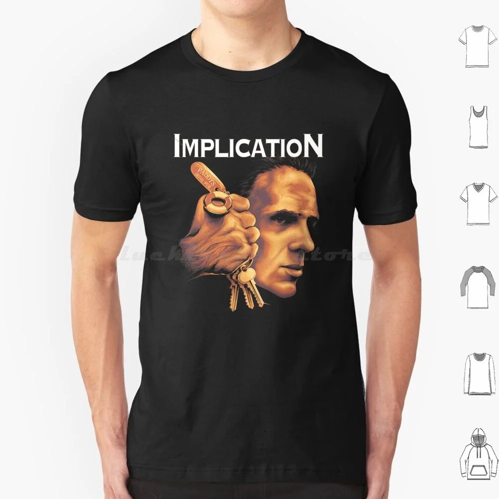 Implication t camisa 6xl algodão legal t a implicação sarcástica lasip filadélfia charlie dennis reynolds está sempre ensolarado
