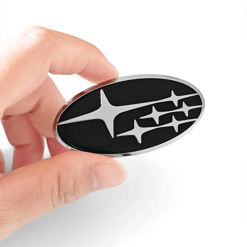 

﻿ ABS Car Steering Wheel Center Emblem Sticker Accessories For Subaru STI BRZ Impreza Forester Legacy Outback Levorg Tribeca