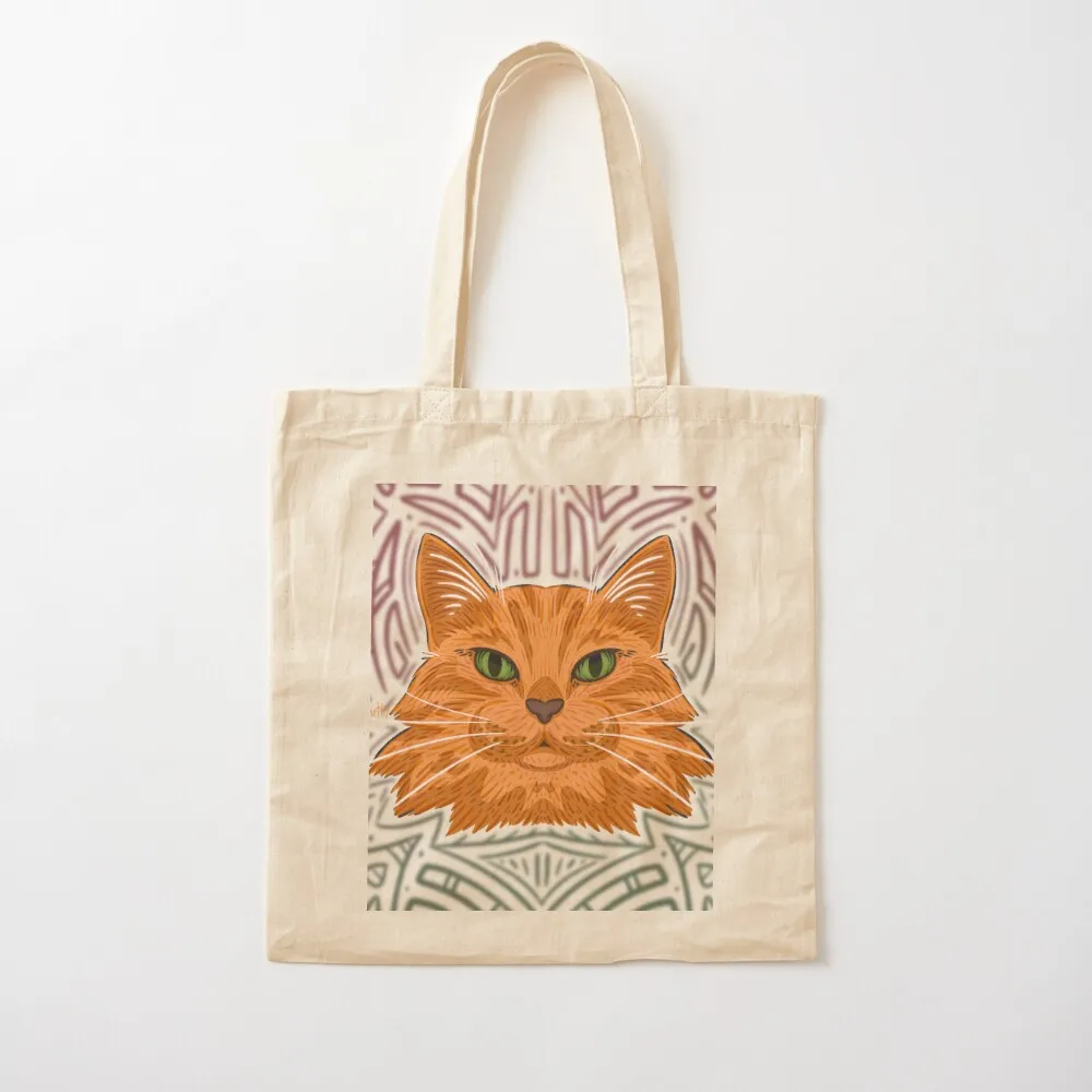 

Orange Cat Marley Tote Bag Shopper bag tote bag men's Big women Lady bags