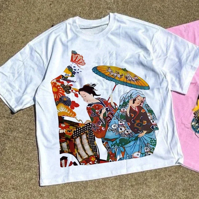 

Retro Y2K Harajuku Gothic print T-shirt Hip Hop cotton T-shirt round-neck casual short-sleeved shirt