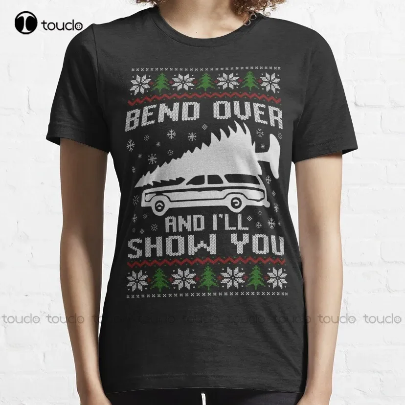 Where Do You Think You’Re Gonna Put A Tree That Big? Bend Over And I'Ll Show You Ugly Christmas T-Shirt Mens Tee Shirts Xs-5Xl