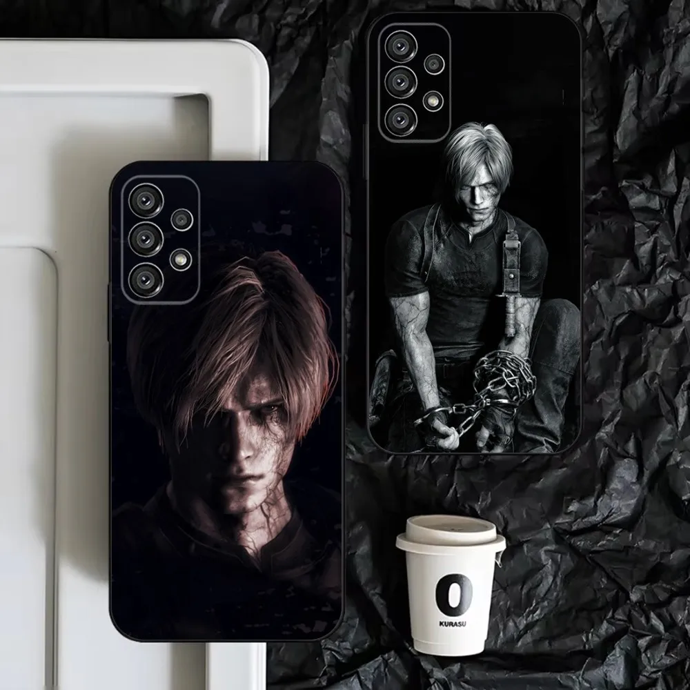 R-Resident Kennedy Evil 4 Phone Case For Samsung S25,S24,S23,S22,S21,S20,S10,Ultra,Plus,Lite,FE,Soft Silicone Black Cover