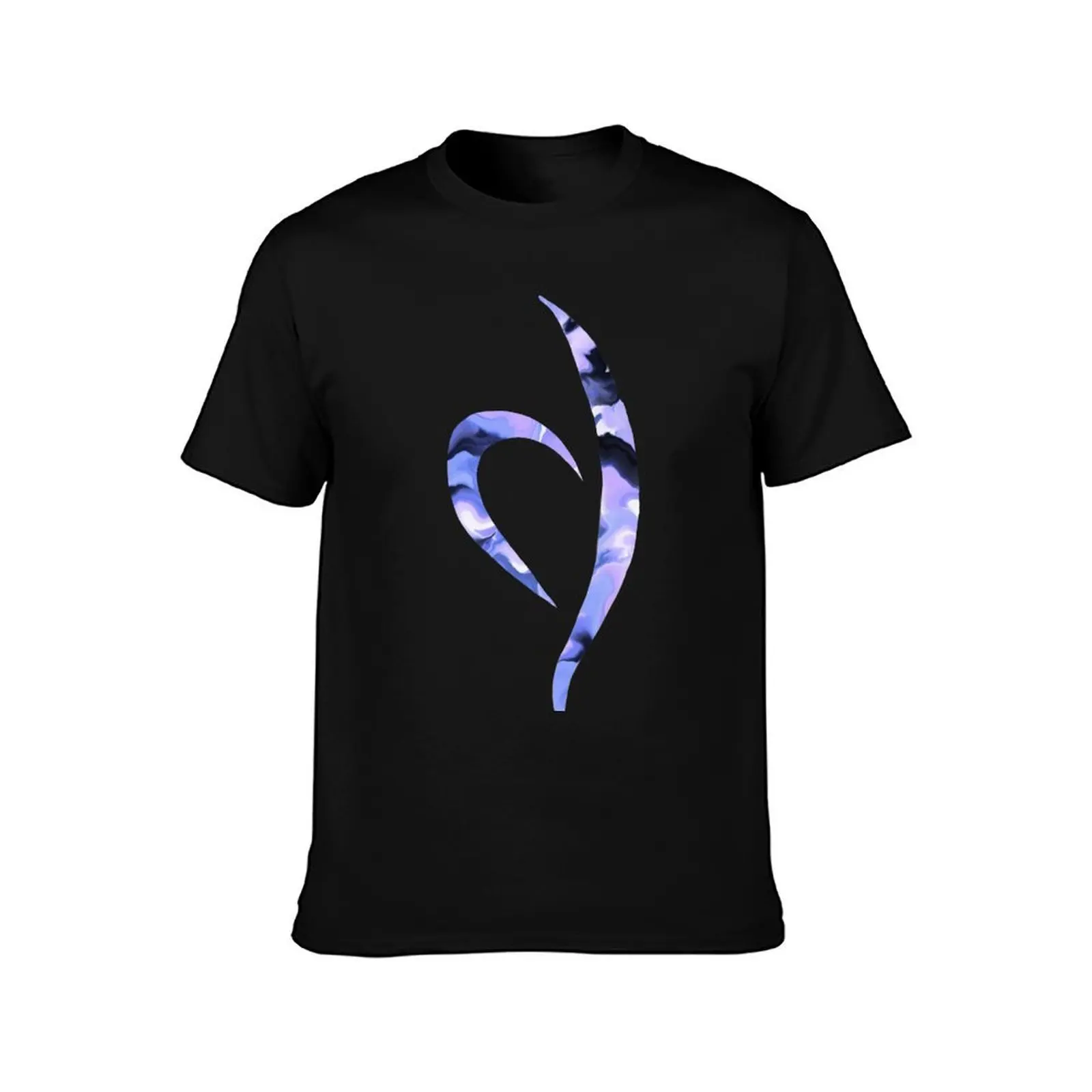 Purple Marbled Neda Symbol T-Shirt Anti-Pilling Casual T-Shirt