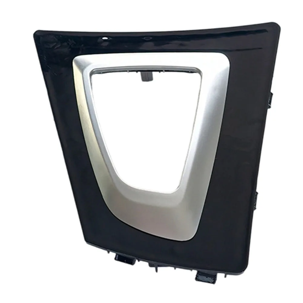 For Car Interior Upgrade Gear Shift Frame Cover Interior Panel Cover Automotive Interior Trim Cover Bright Black-Silver