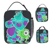 Monsters University Sulley & Mike Best Buds Lunch Bag For Unisex Lunch Box Aesthetic Cooler Bag Portable Tote Food Bags