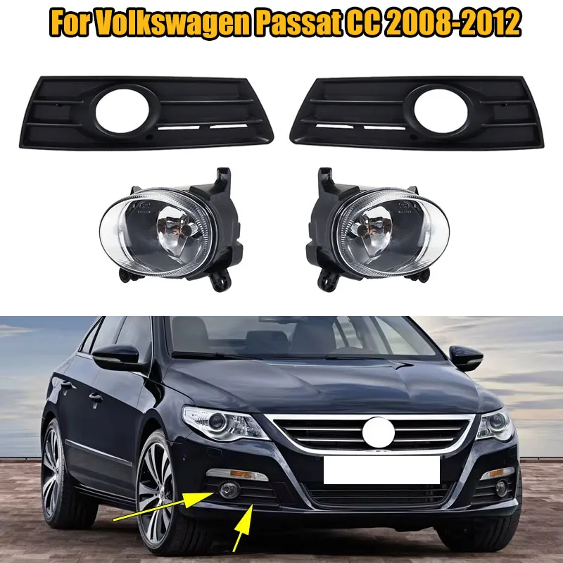 

3C8853665C 3C8853666C Front Lamp Grille Front Bumper Fog Light For VW Passat CC 2008 2009 2010 2011 2012 Car Accessories