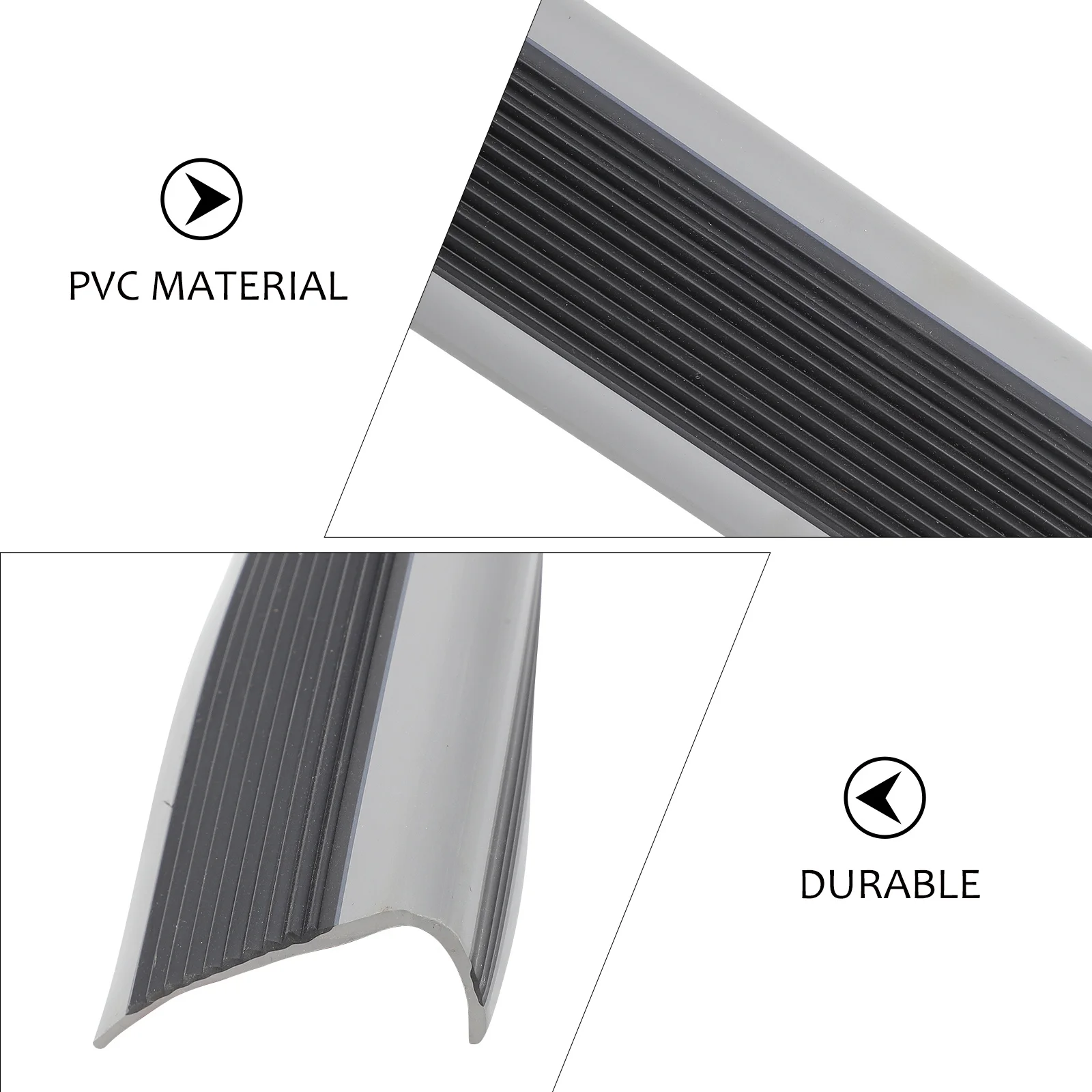 

Self-Adhesive Stair Edges Protector Non-Slip Sticker Safety Trim for Stairs Indoor Outdoor Vinyl Stair Nose Molding