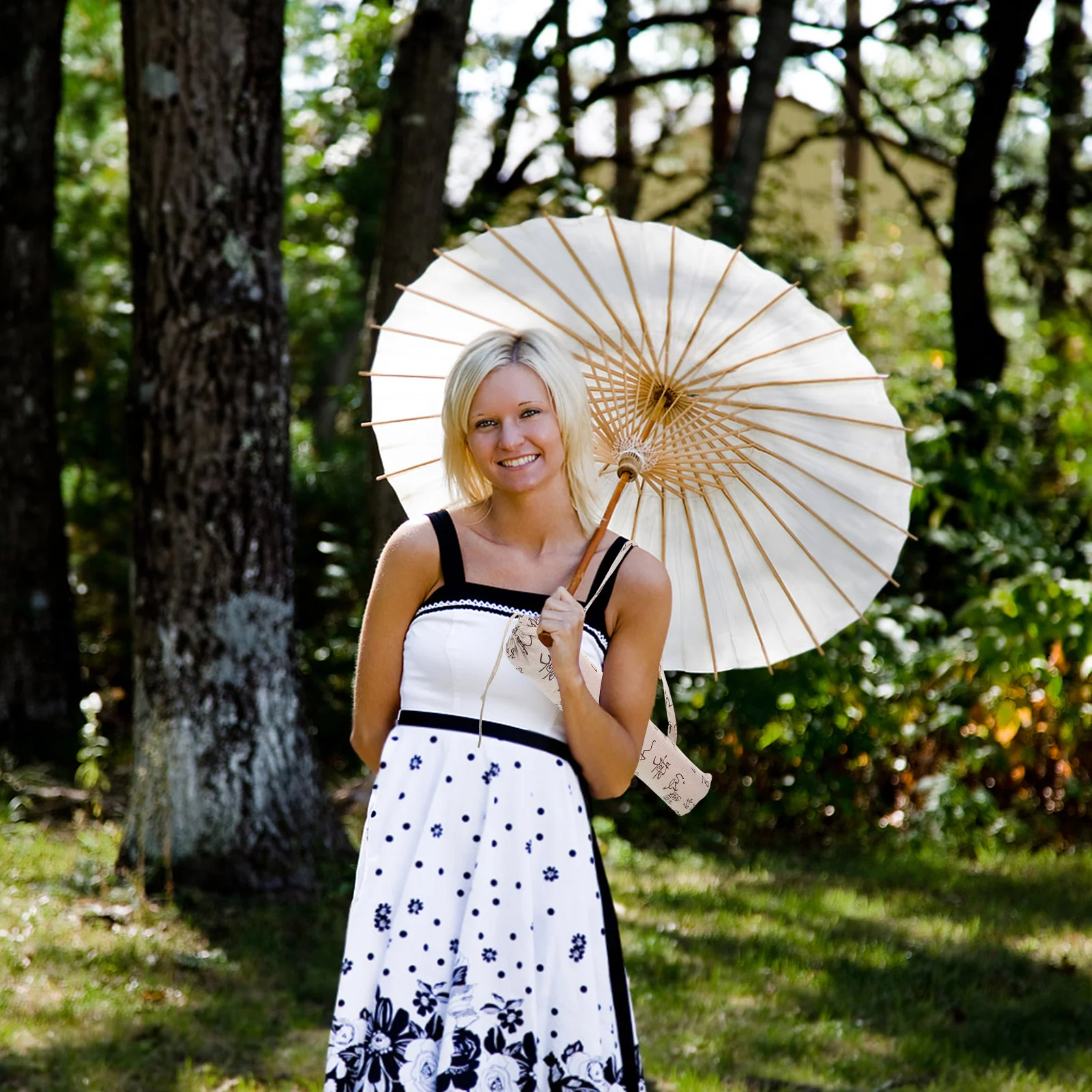 

Stylish Chinese Oil Paper Umbrella Bag Fabric Multifunctional Design for Performances Daily Use Umbrellas Drawstring Bag