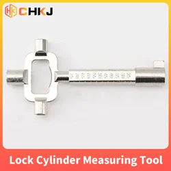 CHKJ Sliver Short Type Locksmith Tool Multi Purpose Cylinder Gauge Cam Turner Spindle Turner