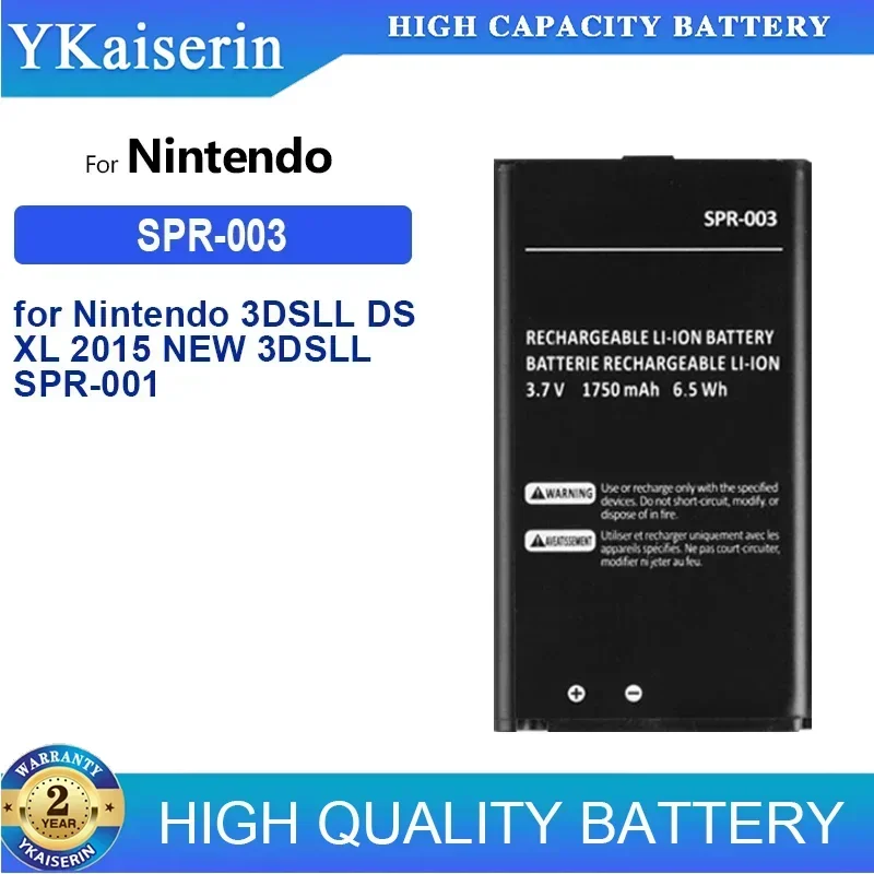 1750mAh Replacement Battery SPR-003 for Nintendo 3DSLL DS XL 2015 NEW 3DSLL SPR-001 SPR-A-BPAA-CO