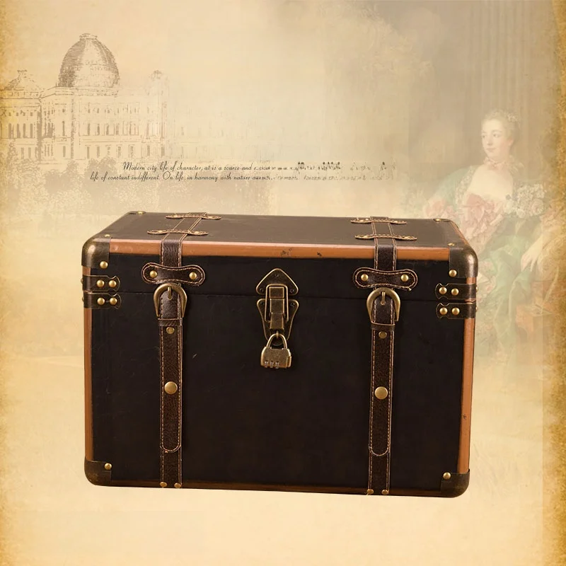 

Large Capaci Vintage Loable Storage Box Wooden Chest Special Size Organizer Box for Home Use with Password Protection