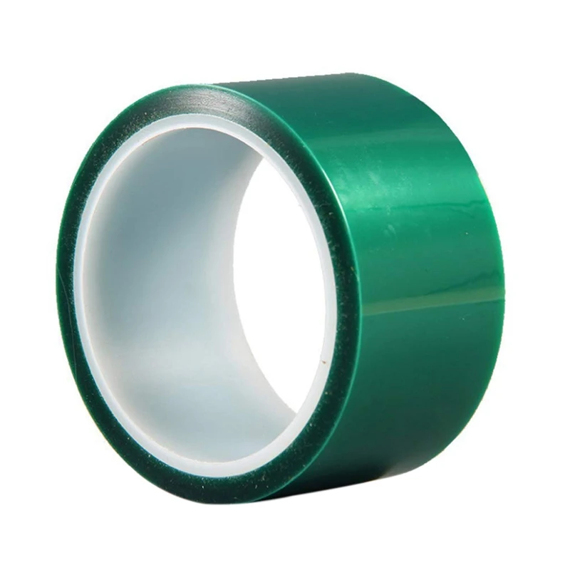 Resin Tape 2 Inch X 108 FT Green Polyester Film Tape High Heat Silicone PET Tape For Epoxy Resin Molding