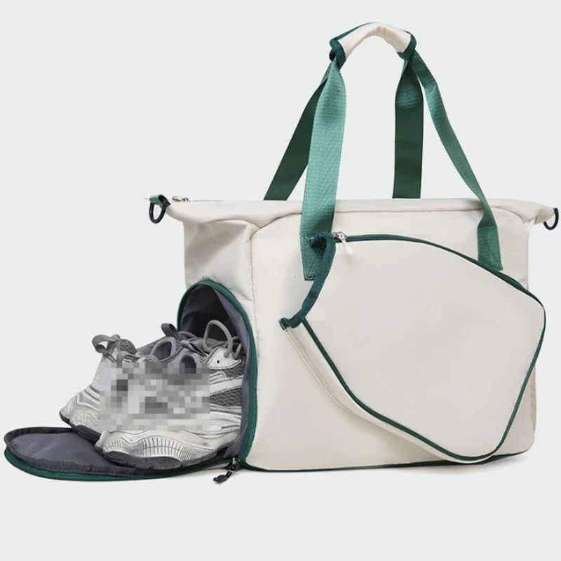 

Tennis Racket Bag with Independent Shoe Compartment Dry and Wet Separation Handbag Large Capacity Outdoor Sports Fitness Bag